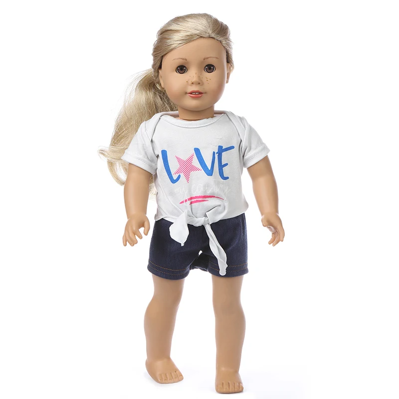 43cm Baby New Born Doll Asymmetrical Dress 18 Inch American Generation Girl Doll Clothes