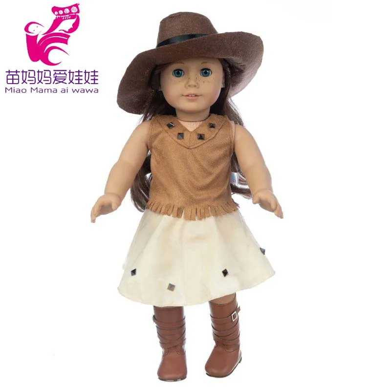 43cm Baby New Born Doll Asymmetrical Dress 18 Inch American Generation Girl Doll Clothes