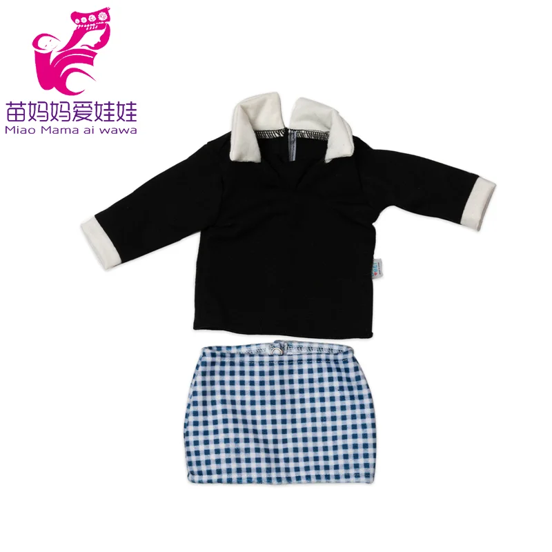 43cm Baby New Born Doll Asymmetrical Dress 18 Inch American Generation Girl Doll Clothes