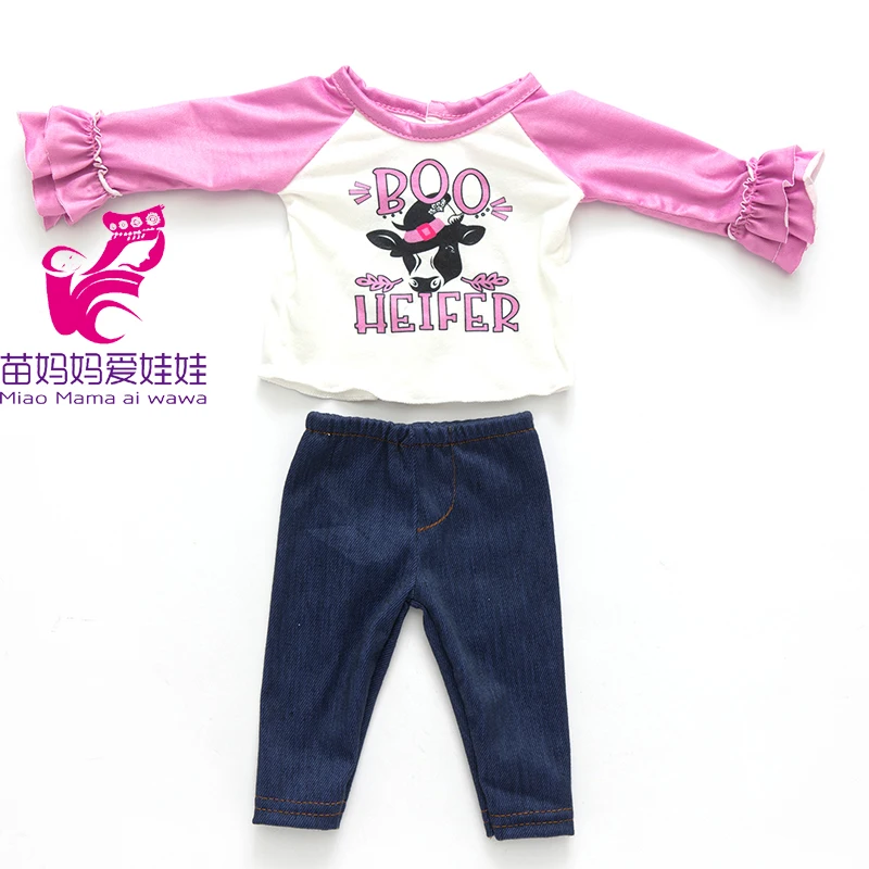43cm Baby New Born Doll Asymmetrical Dress 18 Inch American Generation Girl Doll Clothes