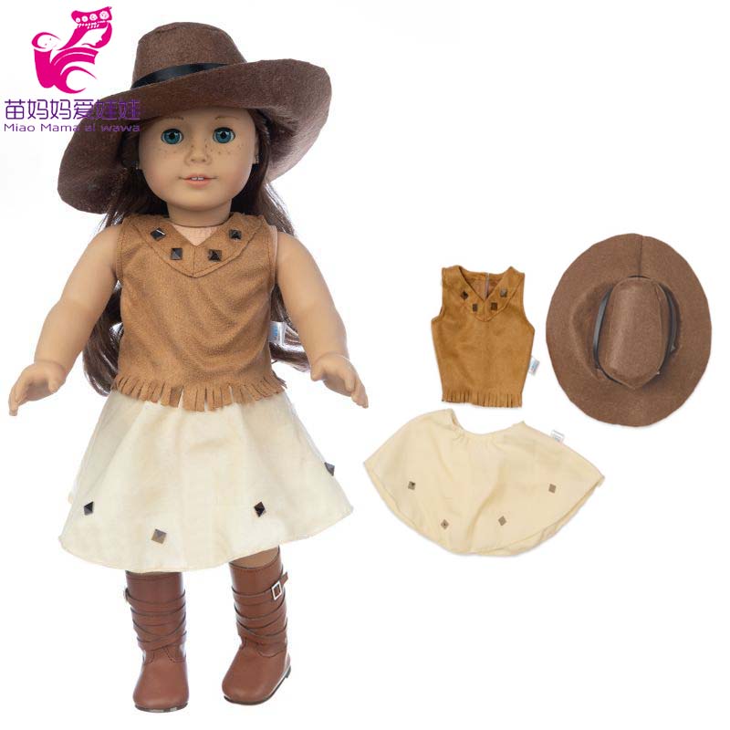 43cm Baby New Born Doll Asymmetrical Dress 18 Inch American Generation Girl Doll Clothes