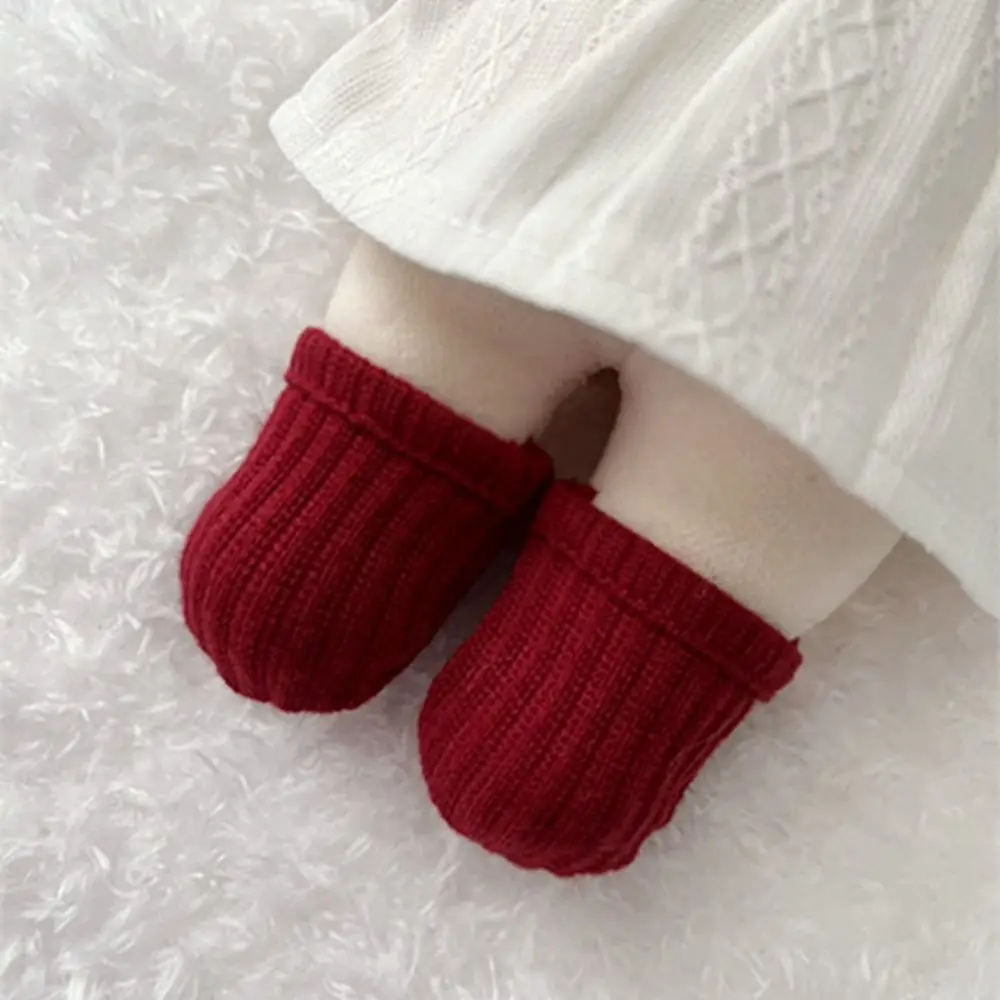 1pair Lovely Princess Plush Doll Casual Socks 15/20cm Cotton Doll Clothes Fashion Doll Cotton Ribbed Socks Clothes