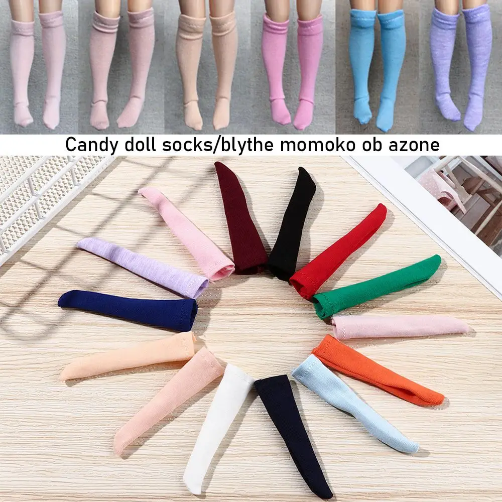 Fashion Doll Socks 1/6 Doll Stockings Clothes Accessories Candy Color Middle Tube Socks For 30CM BJD Dolls Accessories Kids Toys