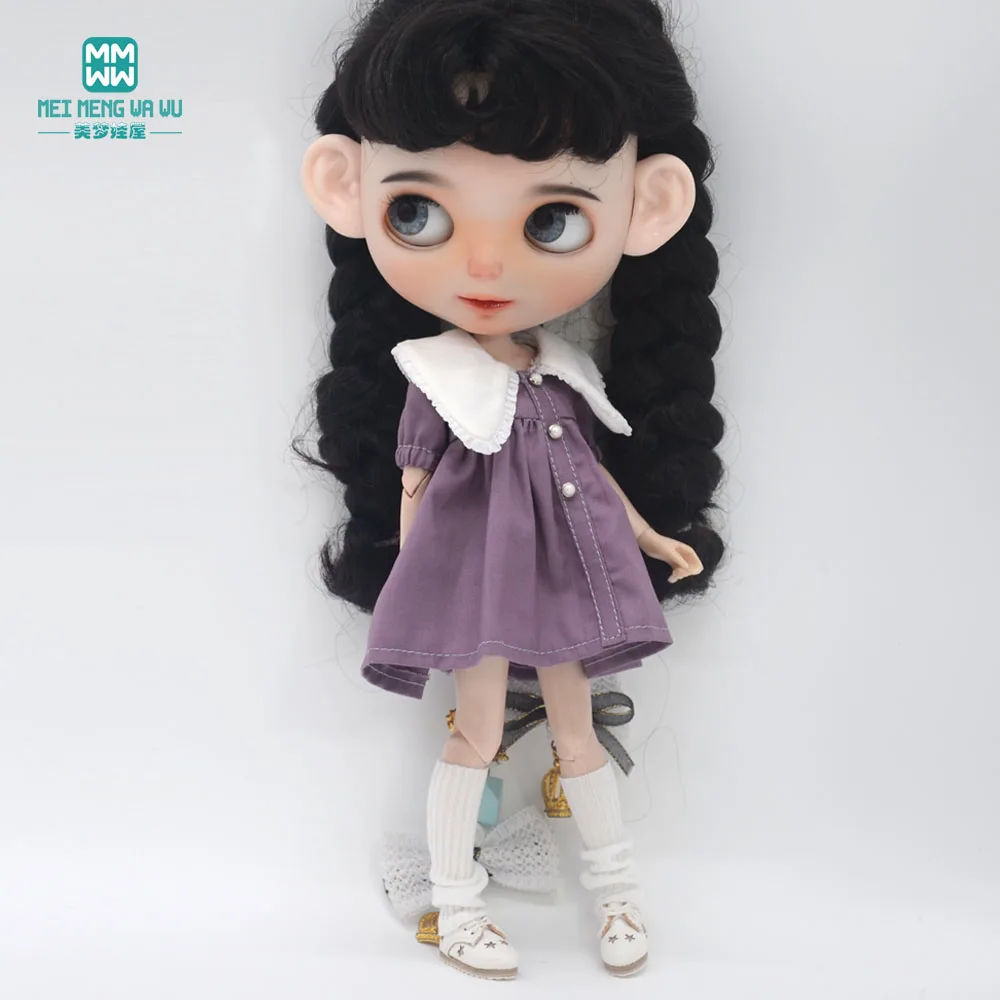 Fashion New Dress for Blyth Doll Azone OB23 OB24 Doll Accessories Girls Gifts