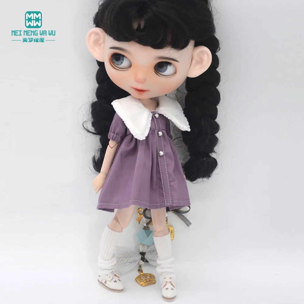 Fashion New Dress for Blyth Doll Azone OB23 OB24 Doll Accessories Girls Gifts