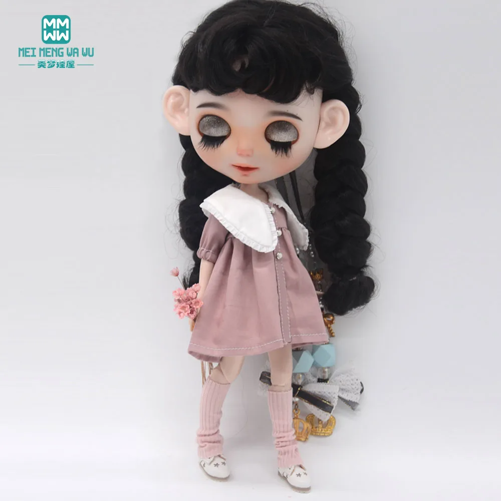 Fashion New Dress for Blyth Doll Azone OB23 OB24 Doll Accessories Girls Gifts