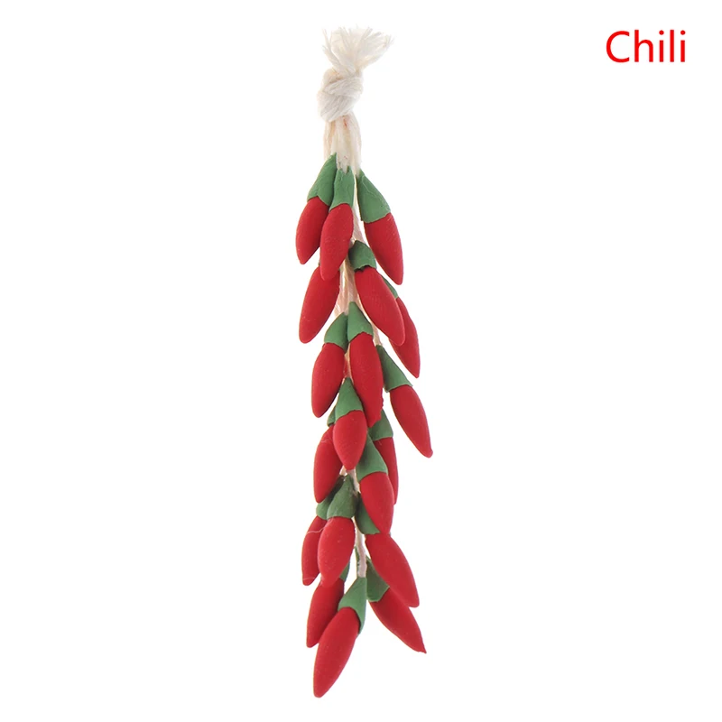 1:12 Dollhouse Miniature Simulation Food Vegetables Fake Chili Pepper Garlic DIY Scene Doll House Room Home Christmas Wall Decor