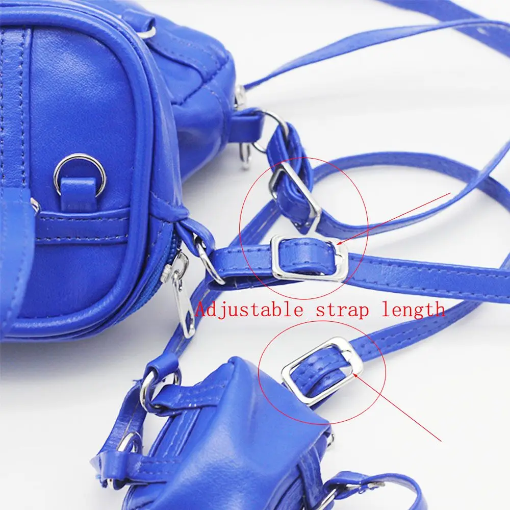 1PC Handmade Doll Crossbody Bag For 1/6 1/8 BJD Pure Color Shoulder Bags Mini Handbag Kid Toy 15cm/20cm Cotton Doll Accessories