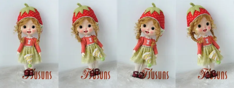 JD644L 9-10inch 10-11inch Messy Baby Curly Braide Twintail Mohair BJD Wigs Blythes Combed Mohair Hair 18" OG Doll Accessories