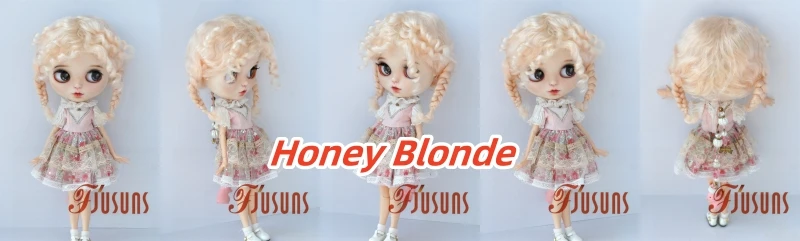 JD644L 9-10inch 10-11inch Messy Baby Curly Braide Twintail Mohair BJD Wigs Blythes Combed Mohair Hair 18" OG Doll Accessories