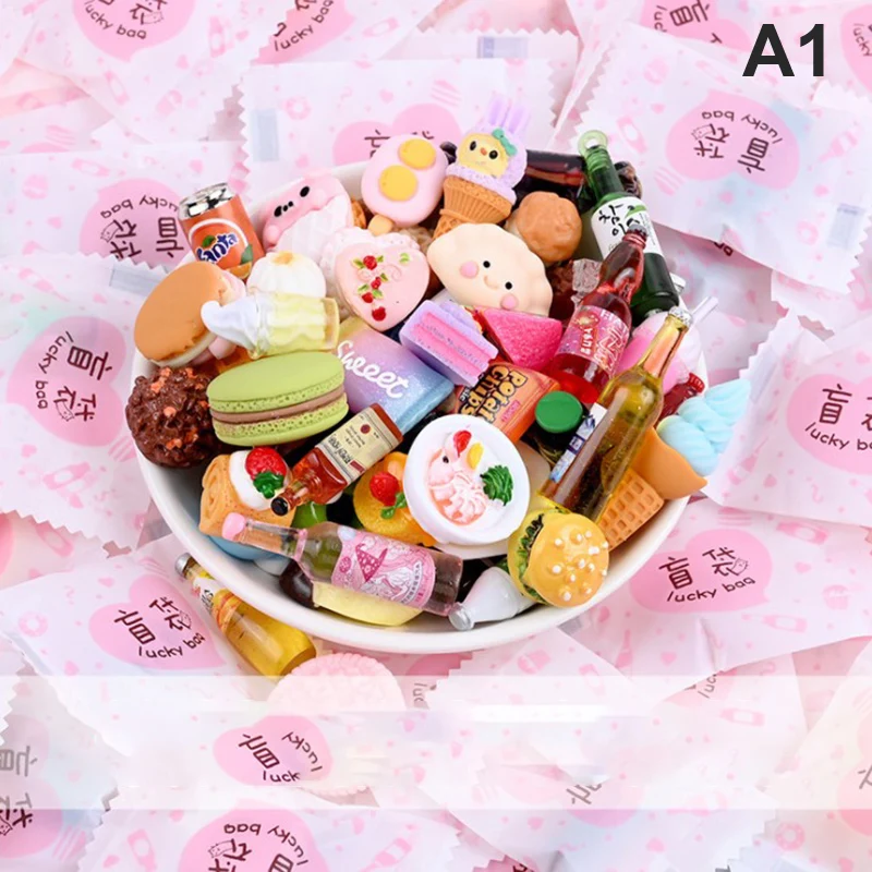 10Pcs 1:12 Dollhouse Miniature Food Drinkds Wine Bottles Toys Non-repetitive Lucky Blind Bags Dollhouse Model Toys Gift