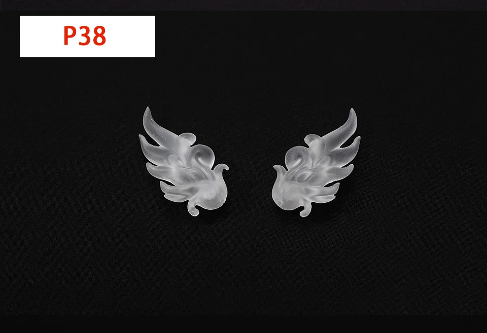 BJD Accessories Horns Wings Resin Fantasy BJD Custom Transparent Tan Skin Option Elf Ears Blue Red Pink Gift