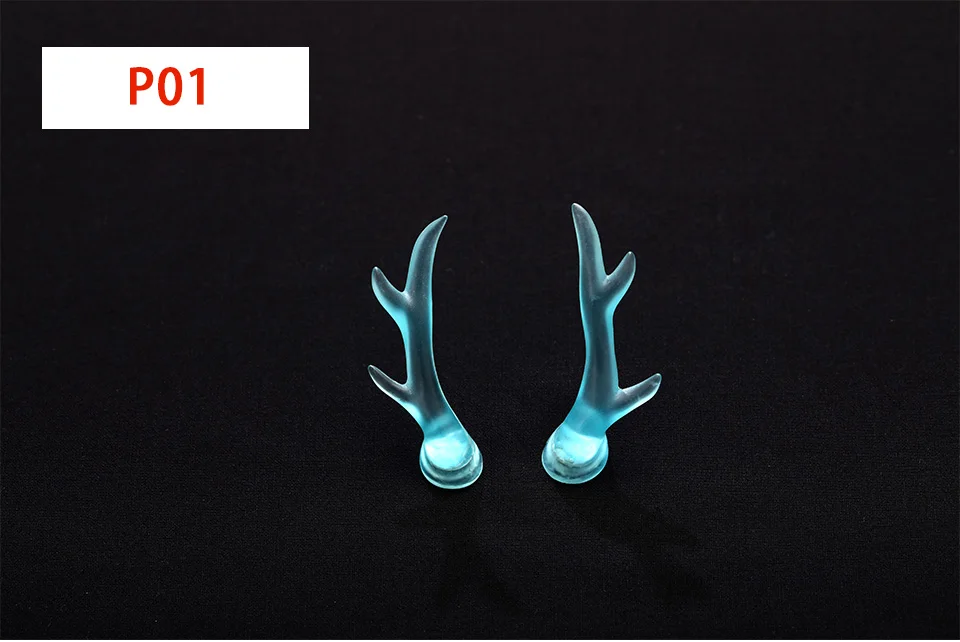 BJD Accessories Horns Wings Resin Fantasy BJD Custom Transparent Tan Skin Option Elf Ears Blue Red Pink Gift