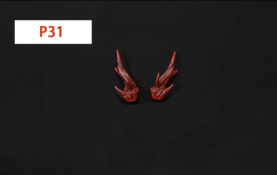 BJD Accessories Horns Wings Resin Fantasy BJD Custom Transparent Tan Skin Option Elf Ears Blue Red Pink Gift