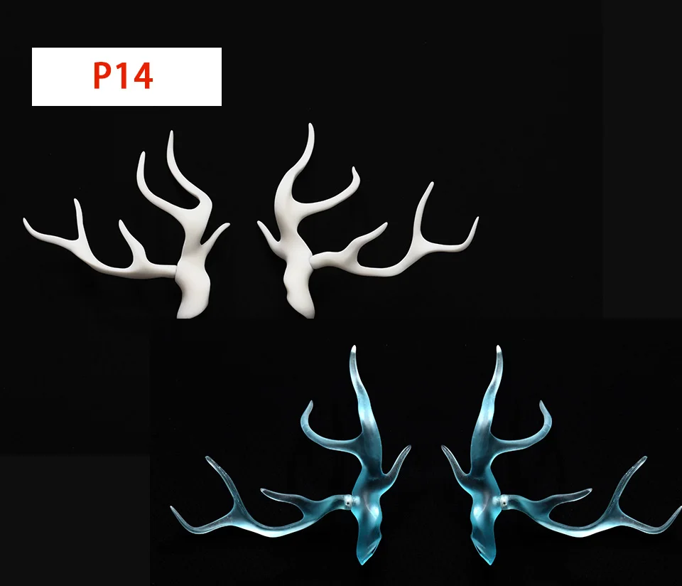BJD Accessories Horns Wings Resin Fantasy BJD Custom Transparent Tan Skin Option Elf Ears Blue Red Pink Gift