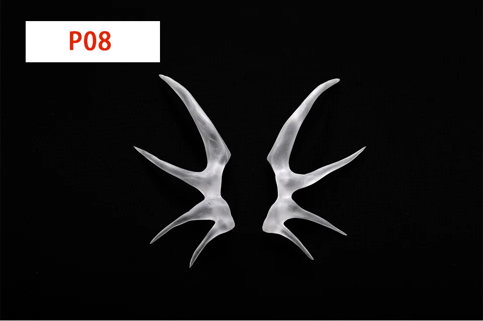 BJD Accessories Horns Wings Resin Fantasy BJD Custom Transparent Tan Skin Option Elf Ears Blue Red Pink Gift