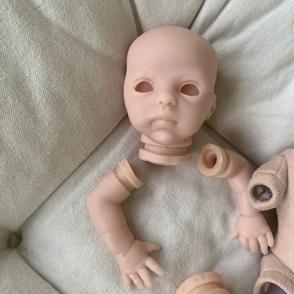 10inch Reborn Kit Mini Doll Nessa Handy Doll DIY Blank Doll Parts with Soft Cloth Body Unpainted Reborn Doll Kit
