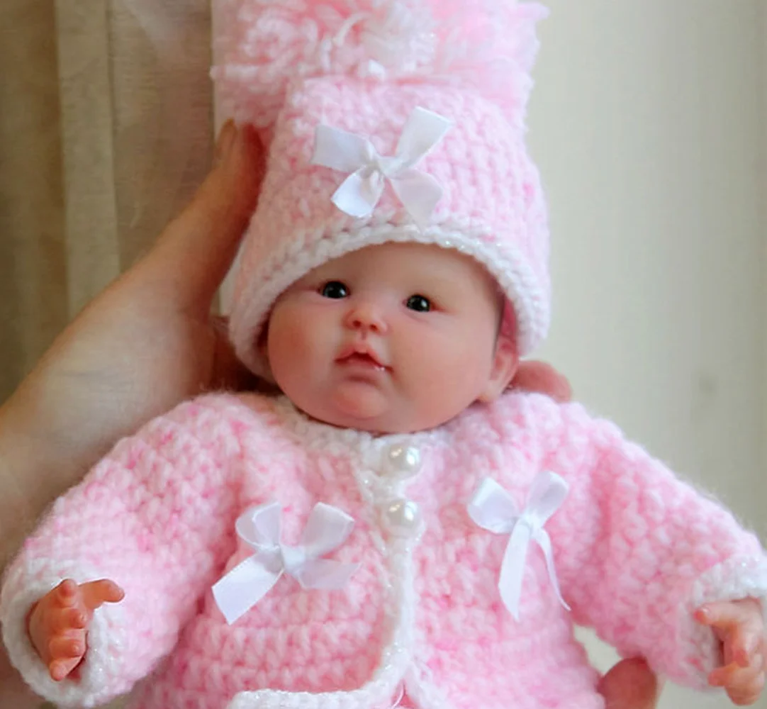 10inch Mini Reborn Doll Kit Mina Mini Triplet Unfinished Unpainted Doll Parts with Body and Eyes Blank Doll Kit DIY Toys