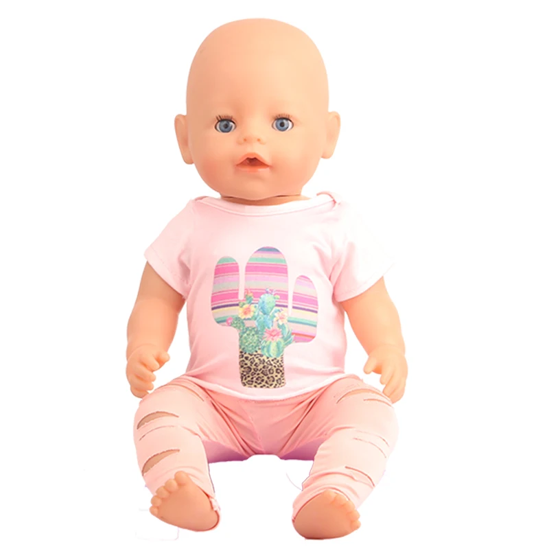 5 Sets American 18 Inch Girl Doll Clothes Animal Tree Mickey Clothes Dress Set For 43cm New Born Baby&OG,Doll Accessories Gift