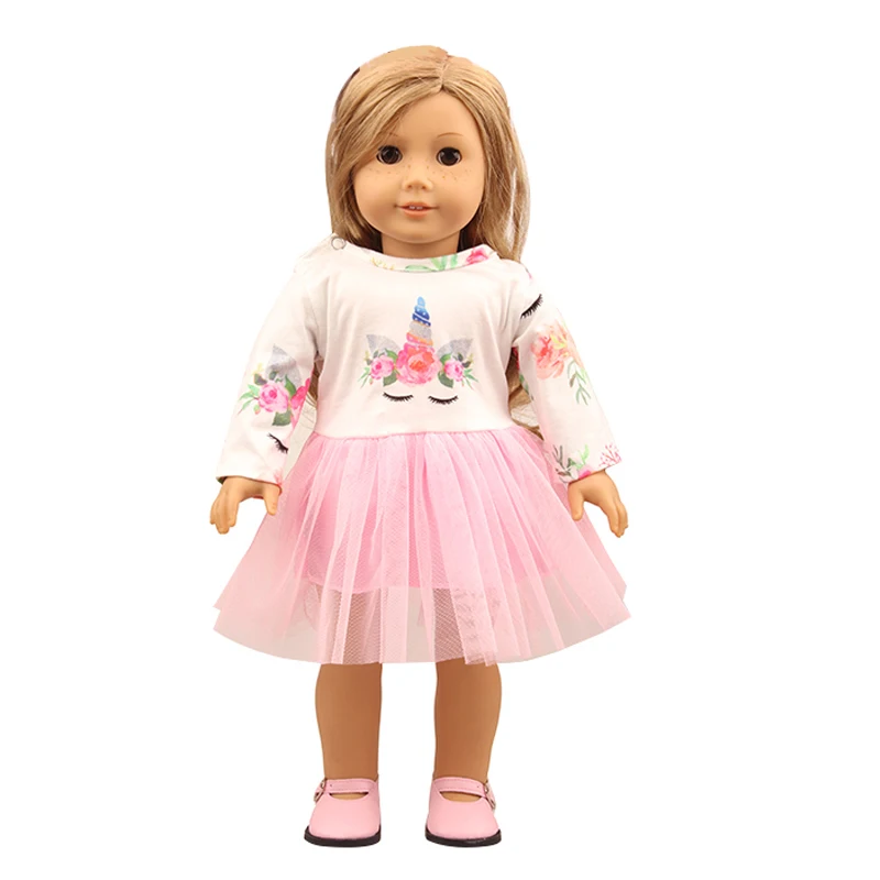 5 Sets American 18 Inch Girl Doll Clothes Animal Tree Mickey Clothes Dress Set For 43cm New Born Baby&OG,Doll Accessories Gift