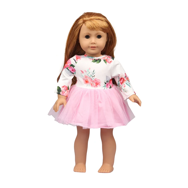 5 Sets American 18 Inch Girl Doll Clothes Animal Tree Mickey Clothes Dress Set For 43cm New Born Baby&OG,Doll Accessories Gift