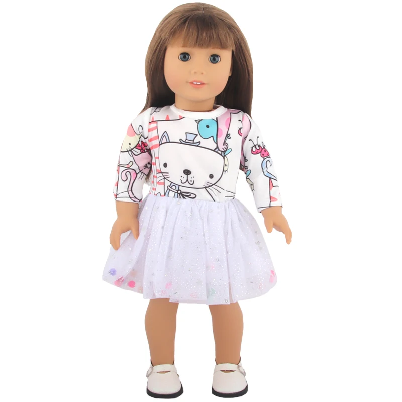 5 Sets American 18 Inch Girl Doll Clothes Animal Tree Mickey Clothes Dress Set For 43cm New Born Baby&OG,Doll Accessories Gift