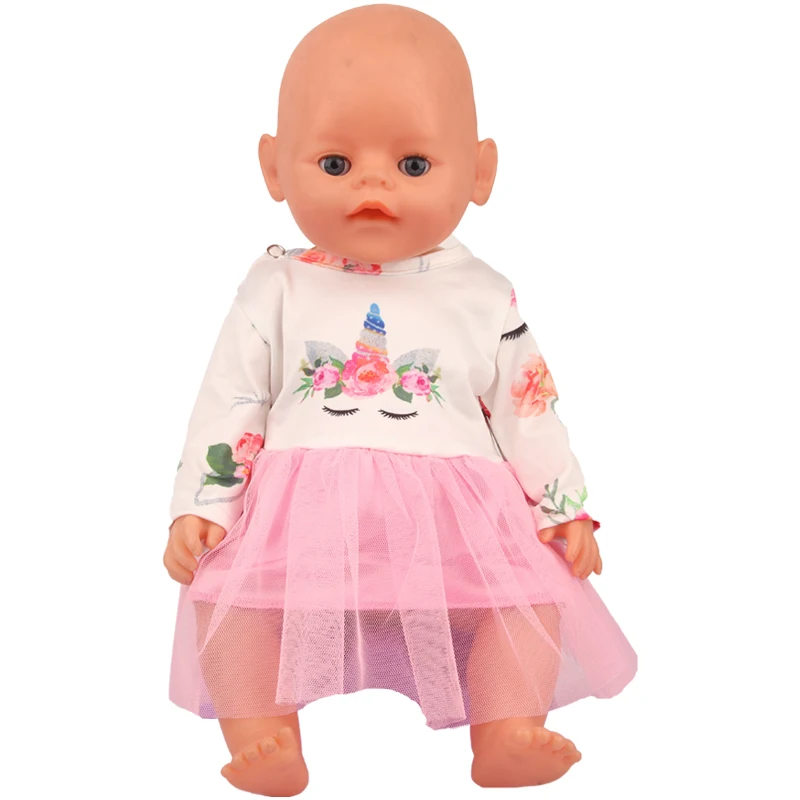 5 Sets American 18 Inch Girl Doll Clothes Animal Tree Mickey Clothes Dress Set For 43cm New Born Baby&OG,Doll Accessories Gift