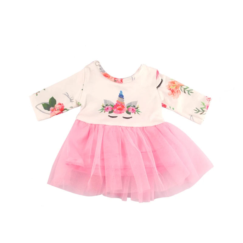 5 Sets American 18 Inch Girl Doll Clothes Animal Tree Mickey Clothes Dress Set For 43cm New Born Baby&OG,Doll Accessories Gift