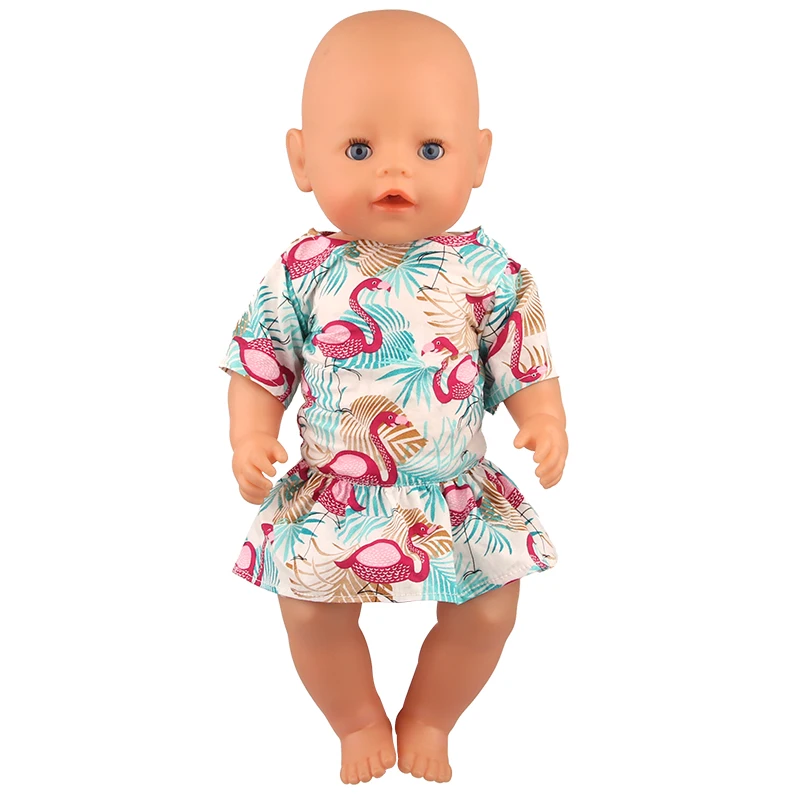5 Sets American 18 Inch Girl Doll Clothes Animal Tree Mickey Clothes Dress Set For 43cm New Born Baby&OG,Doll Accessories Gift