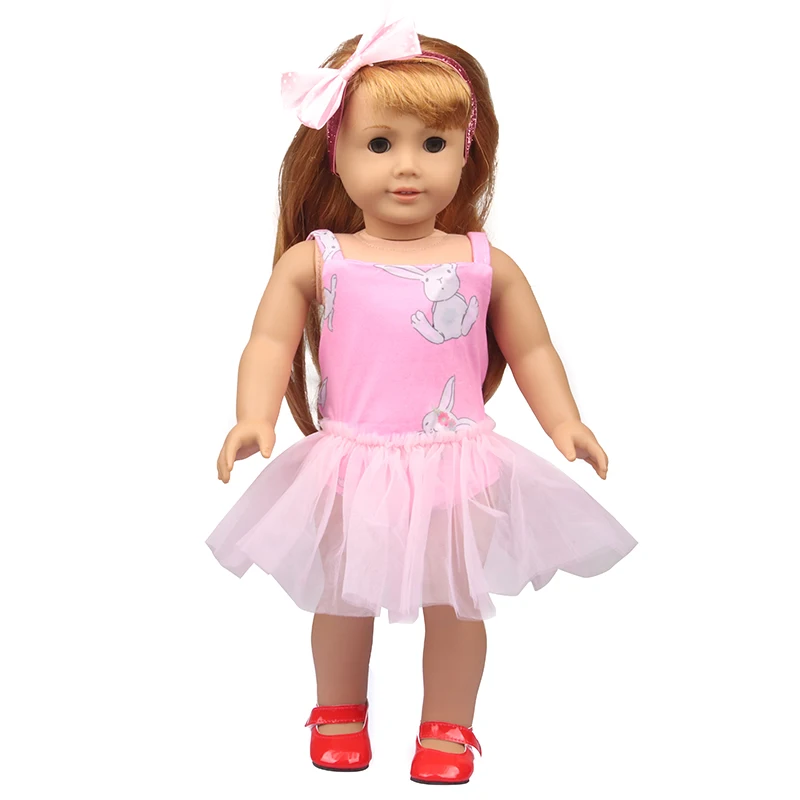 5 Sets American 18 Inch Girl Doll Clothes Animal Tree Mickey Clothes Dress Set For 43cm New Born Baby&OG,Doll Accessories Gift