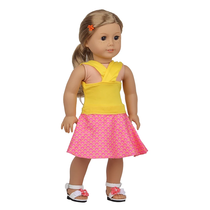 5 Sets American 18 Inch Girl Doll Clothes Animal Tree Mickey Clothes Dress Set For 43cm New Born Baby&OG,Doll Accessories Gift