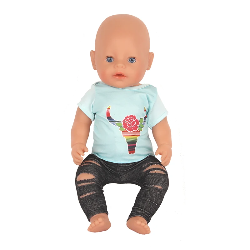 5 Sets American 18 Inch Girl Doll Clothes Animal Tree Mickey Clothes Dress Set For 43cm New Born Baby&OG,Doll Accessories Gift
