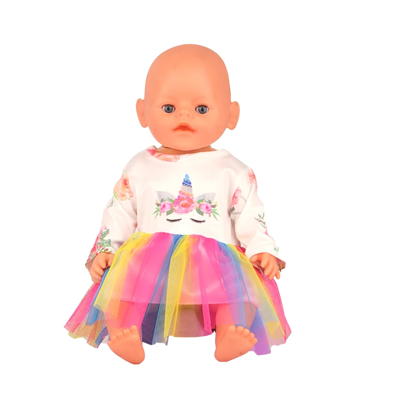 5 Sets American 18 Inch Girl Doll Clothes Animal Tree Mickey Clothes Dress Set For 43cm New Born Baby&OG,Doll Accessories Gift