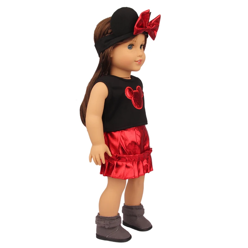 5 Sets American 18 Inch Girl Doll Clothes Animal Tree Mickey Clothes Dress Set For 43cm New Born Baby&OG,Doll Accessories Gift