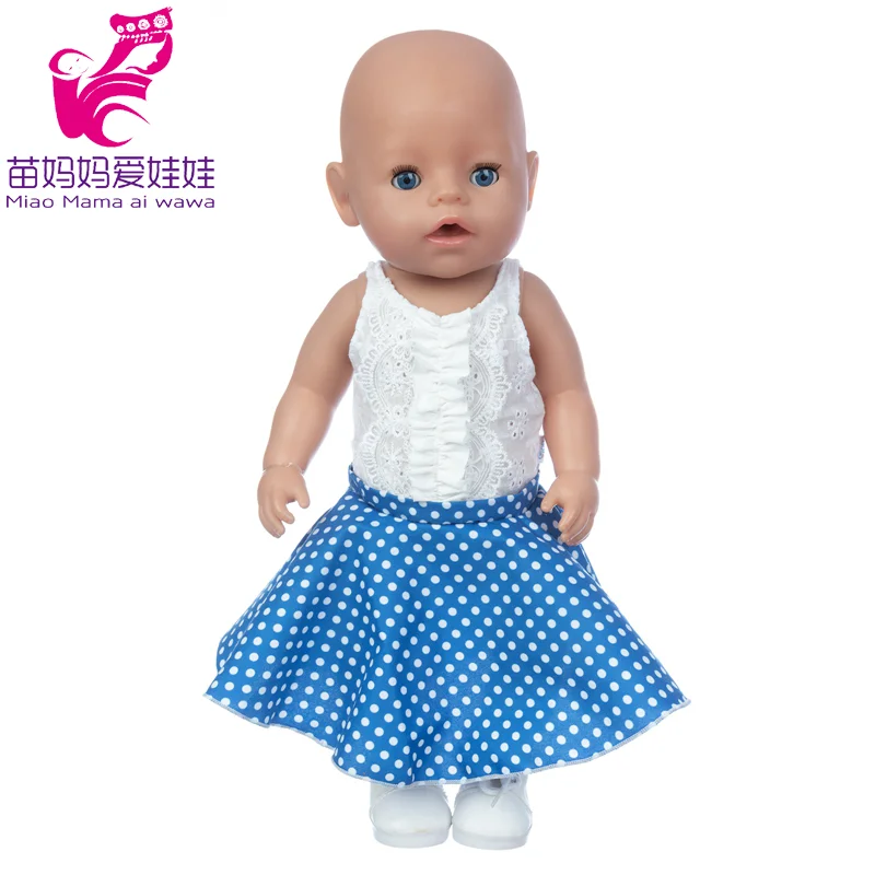 43 Cm Baby Doll Clothes Dress Waist Coat 17 Inch Reborn Dolls Outfit Wear Toys Outfit