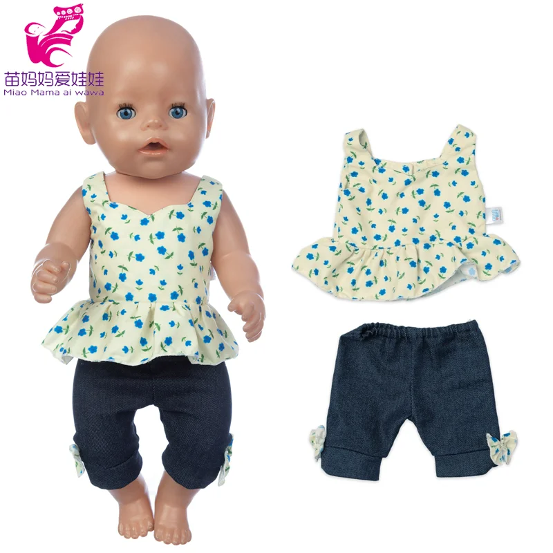 43 Cm Baby Doll Clothes Dress Waist Coat 17 Inch Reborn Dolls Outfit Wear Toys Outfit
