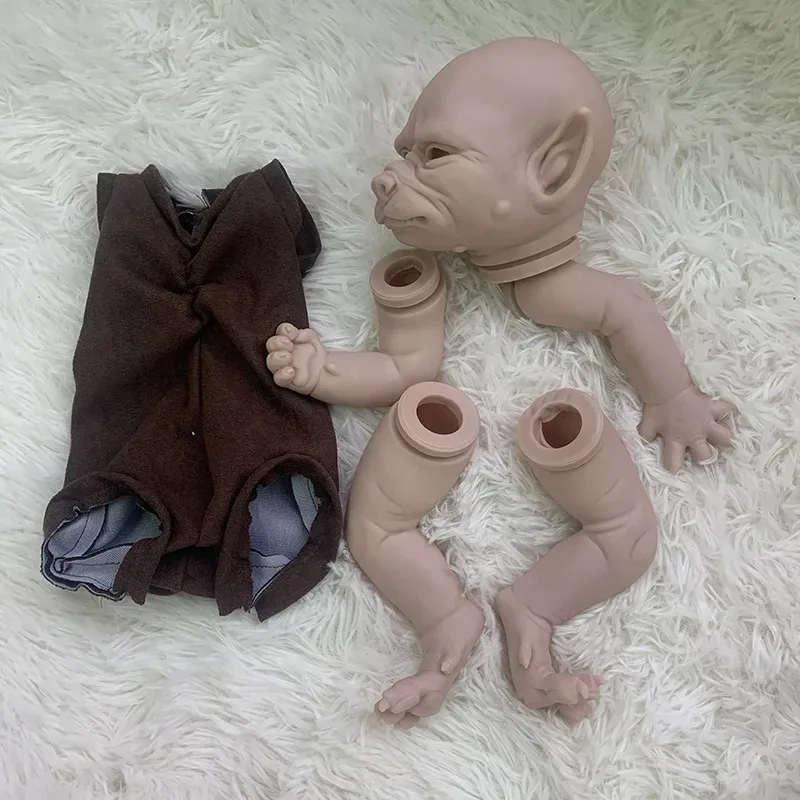 19Inch Reborn Doll Kit Robbie The Werewolf Lifelike Soft Touch Fresh Color Collectible Art DIY Toy