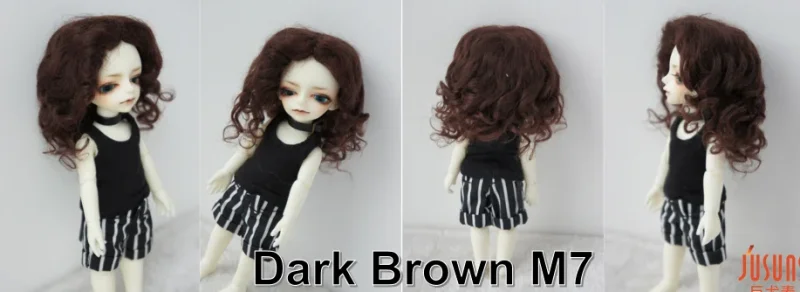 JD039 Mid Parting French Curl Mohair Doll Wigs 1/12 1/8 1/6 1/4 1/3 Lati White & Yellow OB11 YOSD MSD SD Doll Accessories