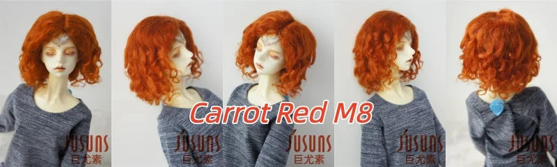 JD039 Mid Parting French Curl Mohair Doll Wigs 1/12 1/8 1/6 1/4 1/3 Lati White & Yellow OB11 YOSD MSD SD Doll Accessories