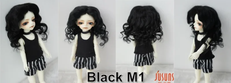 JD039 Mid Parting French Curl Mohair Doll Wigs 1/12 1/8 1/6 1/4 1/3 Lati White & Yellow OB11 YOSD MSD SD Doll Accessories