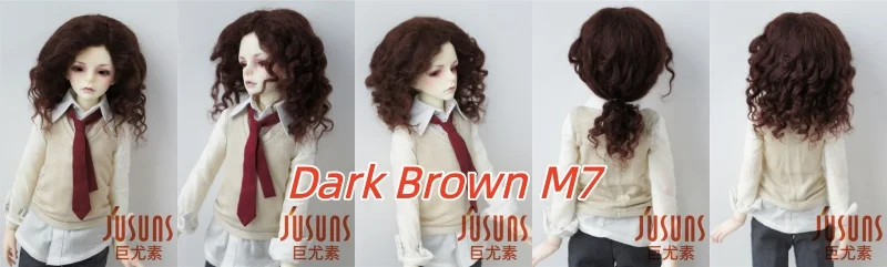 JD039 Mid Parting French Curl Mohair Doll Wigs 1/12 1/8 1/6 1/4 1/3 Lati White & Yellow OB11 YOSD MSD SD Doll Accessories