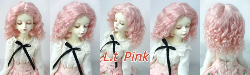 JD039 Mid Parting French Curl Mohair Doll Wigs 1/12 1/8 1/6 1/4 1/3 Lati White & Yellow OB11 YOSD MSD SD Doll Accessories
