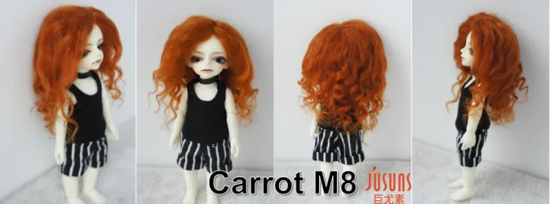 JD039 Mid Parting French Curl Mohair Doll Wigs 1/12 1/8 1/6 1/4 1/3 Lati White & Yellow OB11 YOSD MSD SD Doll Accessories