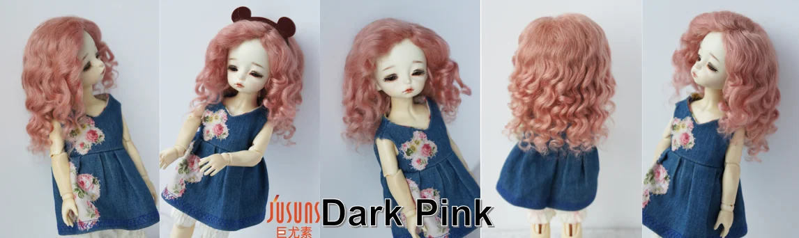 JD039 Mid Parting French Curl Mohair Doll Wigs 1/12 1/8 1/6 1/4 1/3 Lati White & Yellow OB11 YOSD MSD SD Doll Accessories