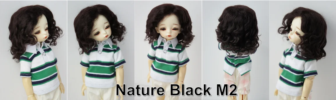 JD039 Mid Parting French Curl Mohair Doll Wigs 1/12 1/8 1/6 1/4 1/3 Lati White & Yellow OB11 YOSD MSD SD Doll Accessories