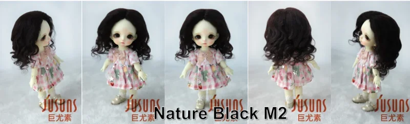 JD039 Mid Parting French Curl Mohair Doll Wigs 1/12 1/8 1/6 1/4 1/3 Lati White & Yellow OB11 YOSD MSD SD Doll Accessories