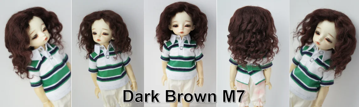 JD039 Mid Parting French Curl Mohair Doll Wigs 1/12 1/8 1/6 1/4 1/3 Lati White & Yellow OB11 YOSD MSD SD Doll Accessories