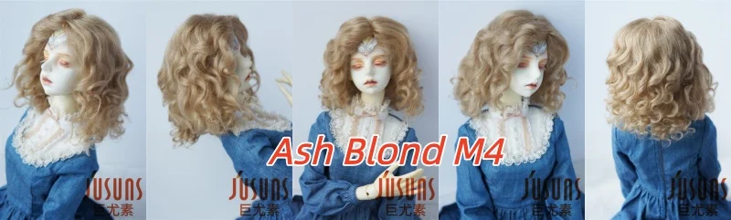 JD039 Mid Parting French Curl Mohair Doll Wigs 1/12 1/8 1/6 1/4 1/3 Lati White & Yellow OB11 YOSD MSD SD Doll Accessories