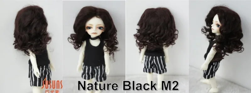 JD039 Mid Parting French Curl Mohair Doll Wigs 1/12 1/8 1/6 1/4 1/3 Lati White & Yellow OB11 YOSD MSD SD Doll Accessories