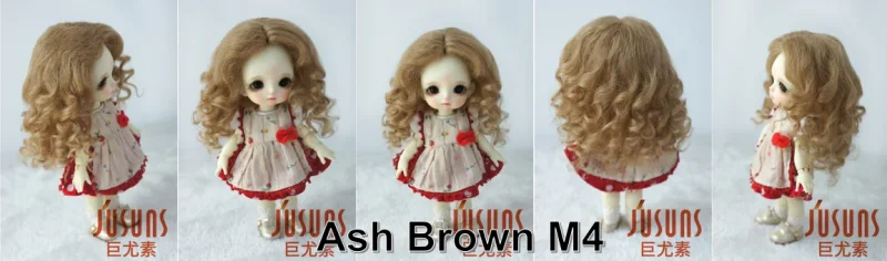 JD039 Mid Parting French Curl Mohair Doll Wigs 1/12 1/8 1/6 1/4 1/3 Lati White & Yellow OB11 YOSD MSD SD Doll Accessories